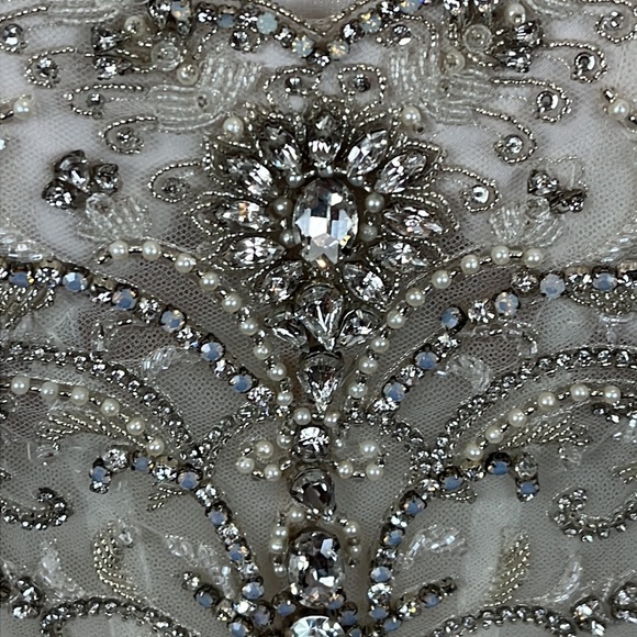 Eve of Milady Amalia Carrara Silk Sequin Swarovski Crystal Trumpet Mermaid Gown - Picture 8 of 17